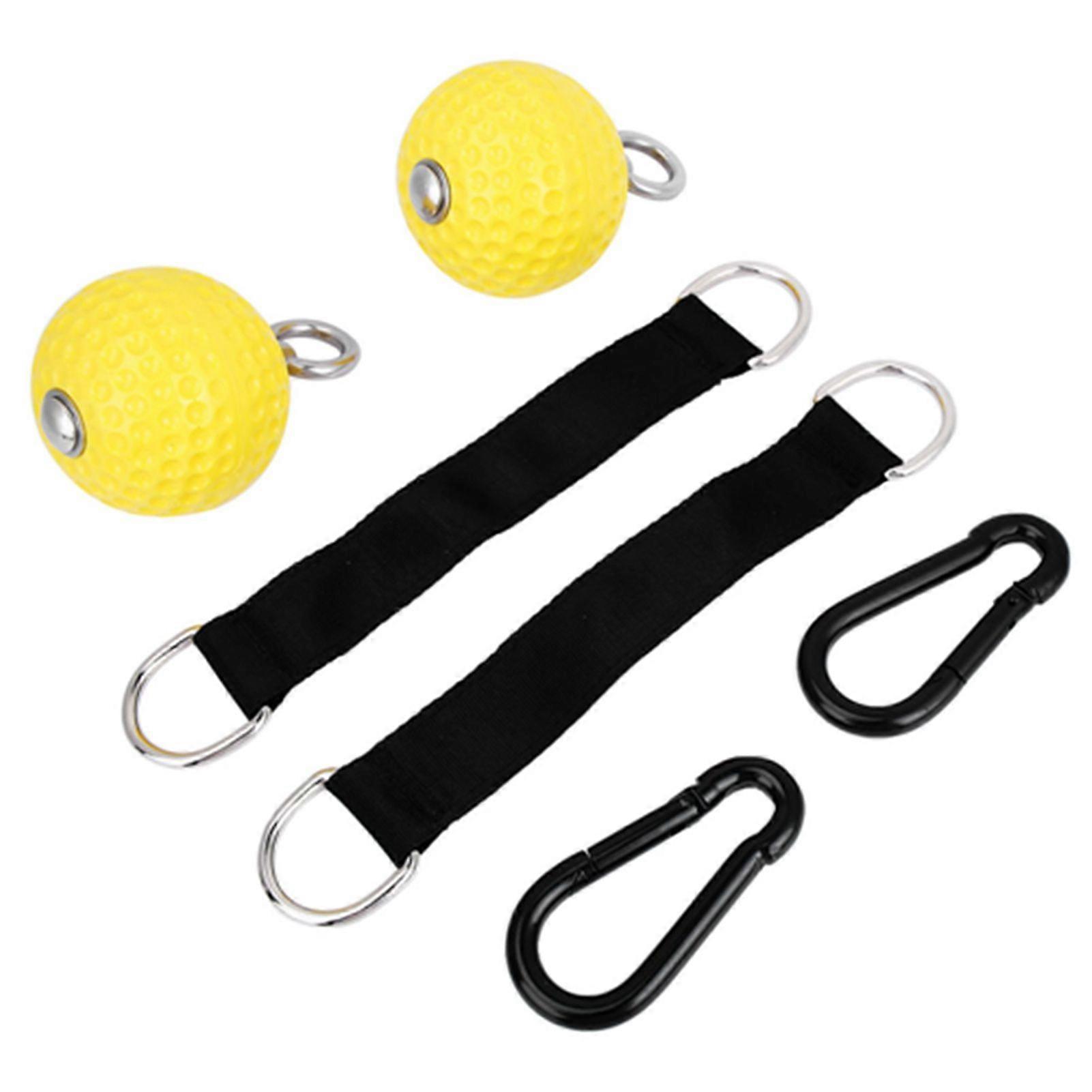 Yellow Pull Up Arm Strength Training Hanging Ball Gym Exercise Home Fitness Chin Up Equipment