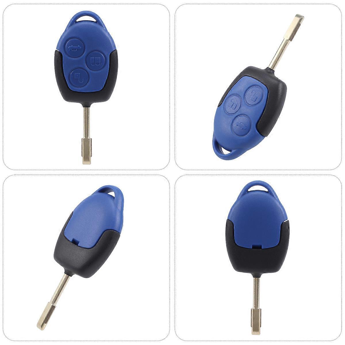 3 button key remote control body & keys for ford transit blue