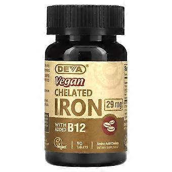 Deva, Vegan Chelated Iron, 90 Tablets