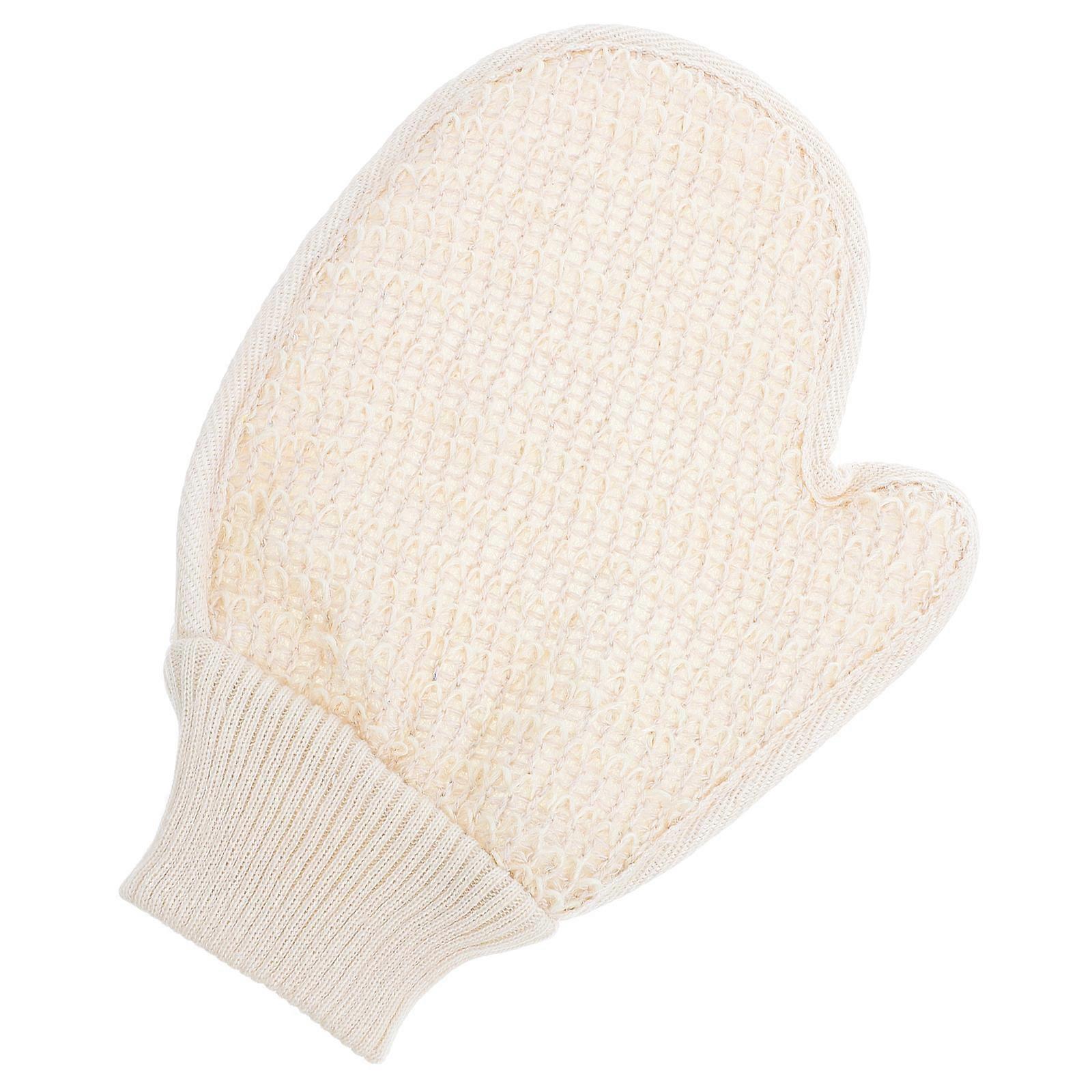 Double-Sided Exfoliating Bath Gloves for Shower 5Pcs Beige Durable Mitts