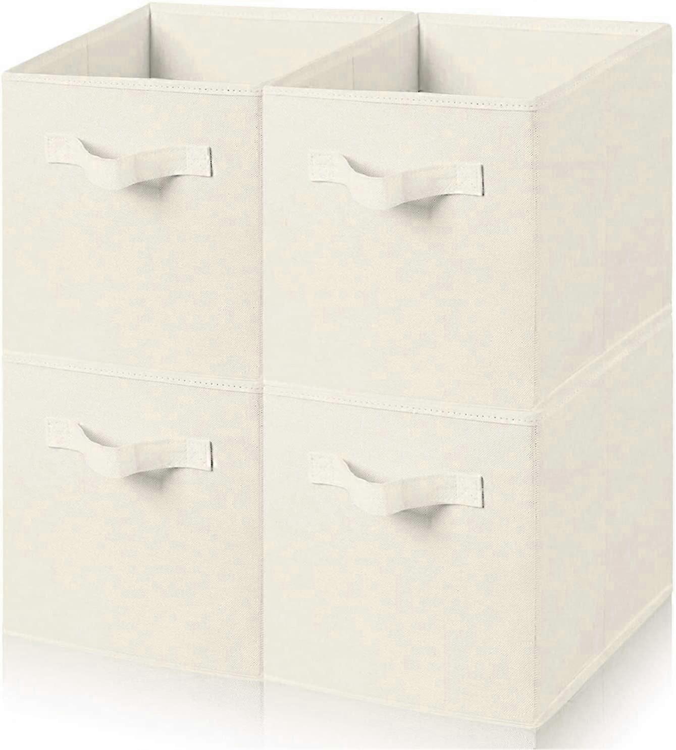 suitable for amazing tour 4 pcs 27x27x27 foldable fabric cube storage boxes with handles collapsible for home office nursery organizer