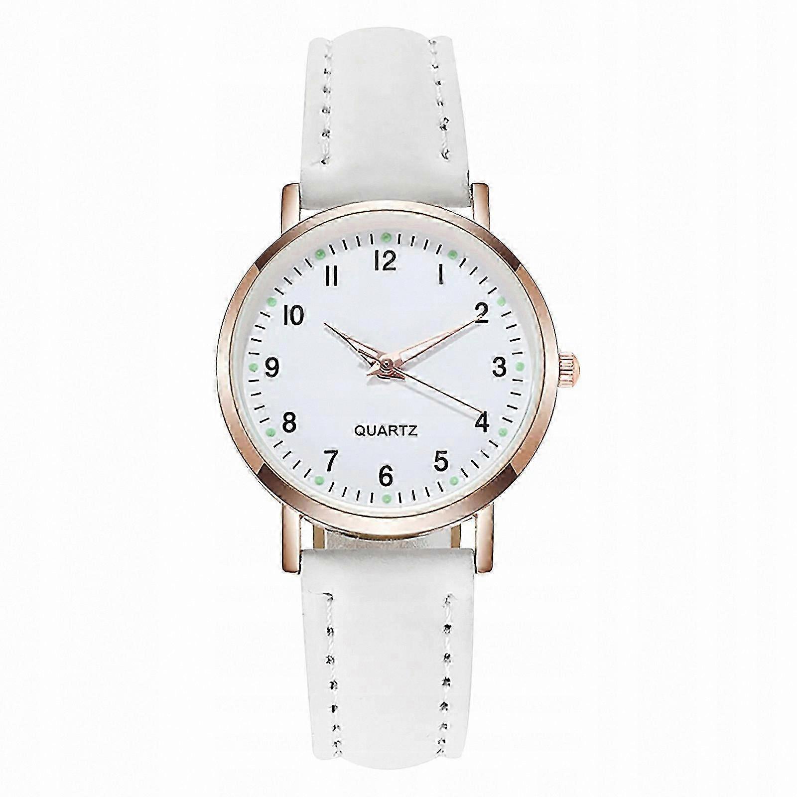 Classic White Watch with Slim Design for Women, White Dial