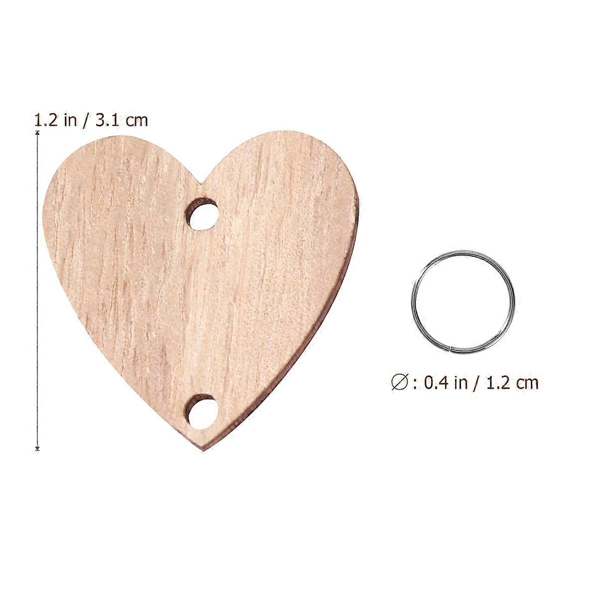 Wooden Heart Slices for Birthday Reminder Hanging Calendar 2Pcs Set