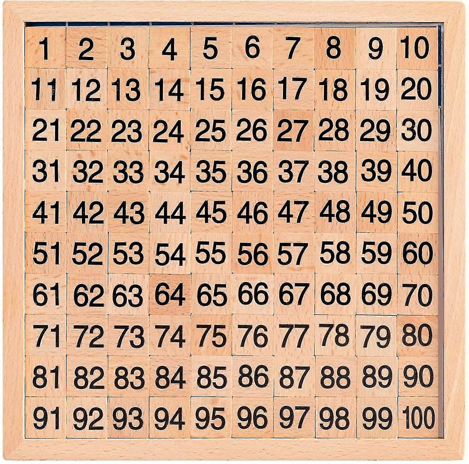 לוח מאה מתמטיקה מעץ, ספירה עד 100 לגן ילדים