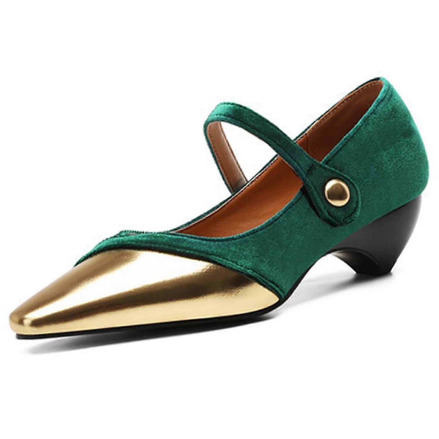 Escarpins à talons aiguilles et bout pointu pour femmes, style décontracté, en daim, cuir, confortables, à enfiler, en métal, pointure 26