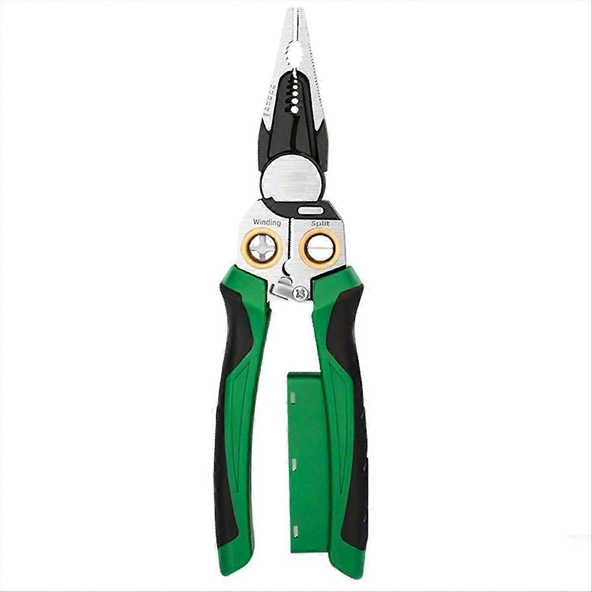 Wire Stripping Pliers, Electrician Pliers with Voltage Tester,Wire Stripper for Cutting and Pulling Wires Cable Scissors