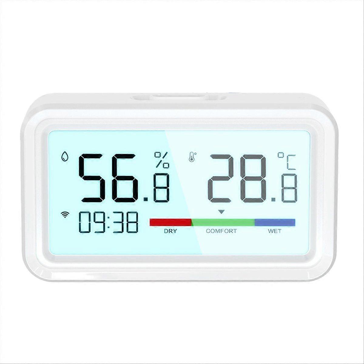 Zigbee Weather Station Digital Thermometer Tuya Hygrometer Electronic Table Clock Temperature and H