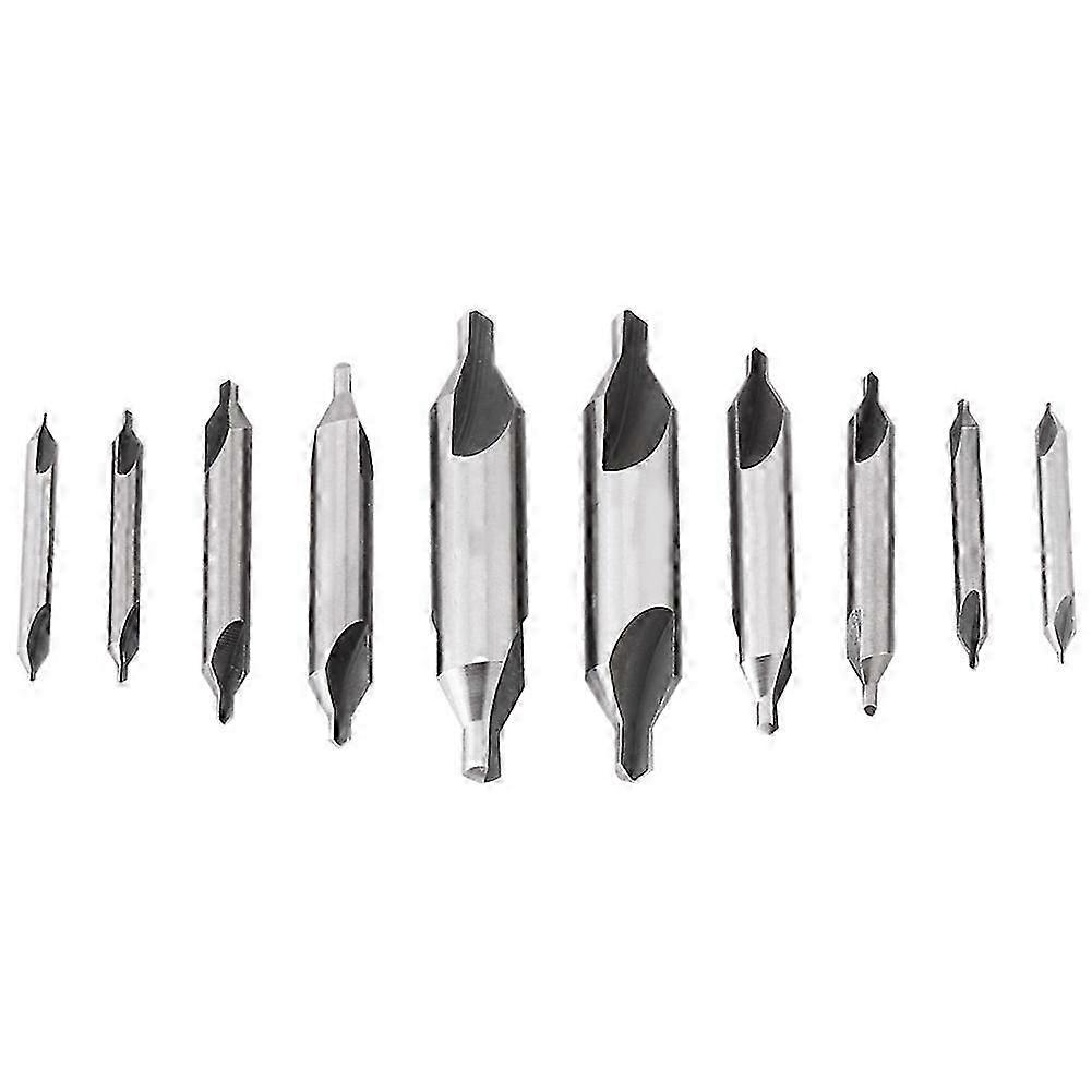 10pc 1mm-5mm Hss Center Drill Set 60 Degree Combined Countersink Bits 25-26