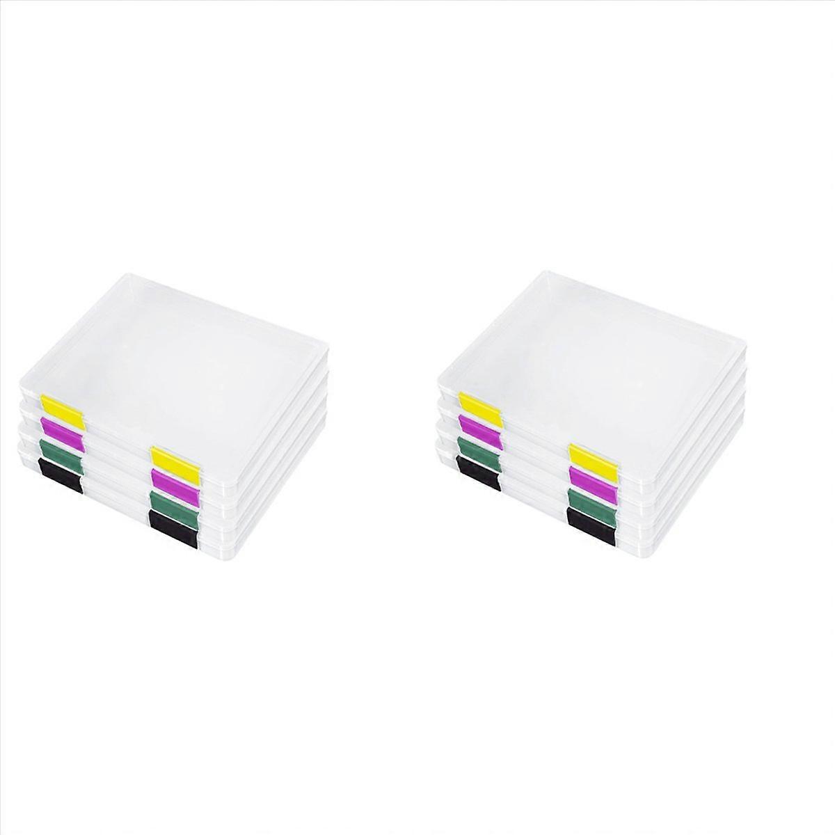 4 PCS A4 File Project Case, A4 File Box for 8.5x11Inch Letter Paper