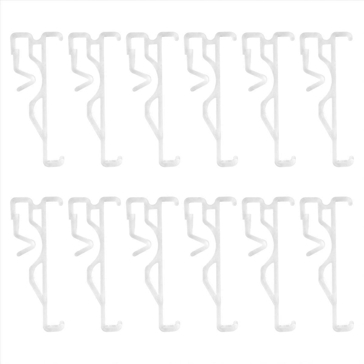 Valance Clips, Clear Plastic Valance Clips(12 PCS)