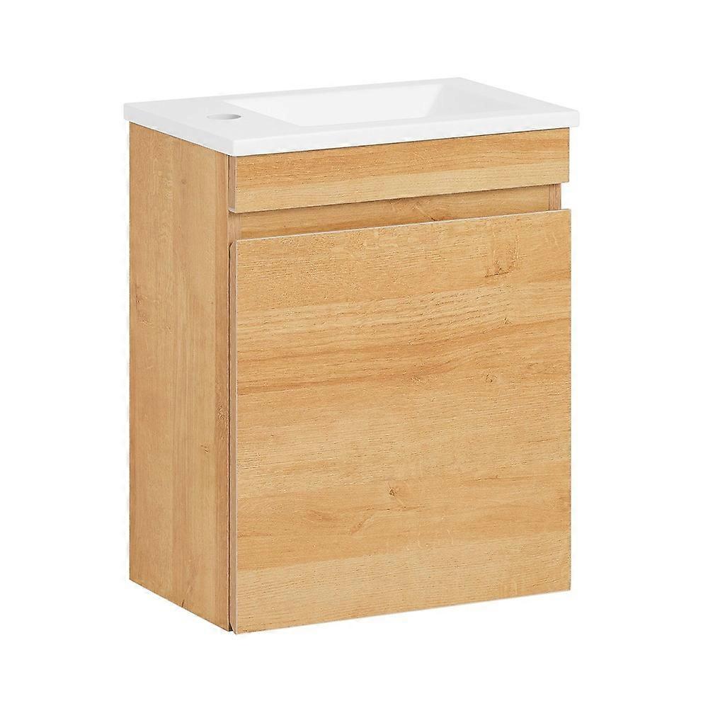 SoBuy BZR169-N，浴室盆柜水槽柜下浴室储物柜梳妆台柜用于马桶清洁剂存储