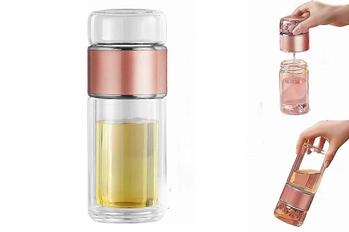 420ml Tea Tumbler Tea Infuser Bottle Double Layer Water