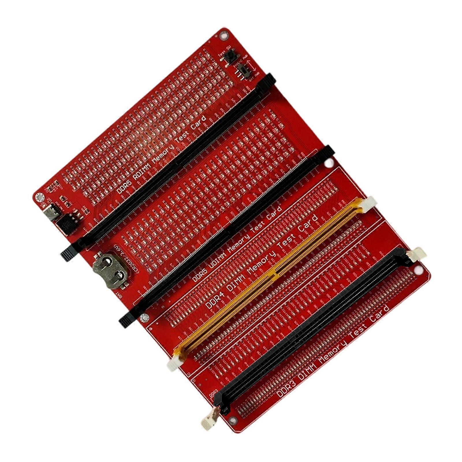 Computerreparaturwerkzeug zum Testen der Schaltkreisintegrität von DDR3-, DDR4- und DDR5-Speichermodulen mittels LED-Helligkeitsanalyse (mehrfarbig).