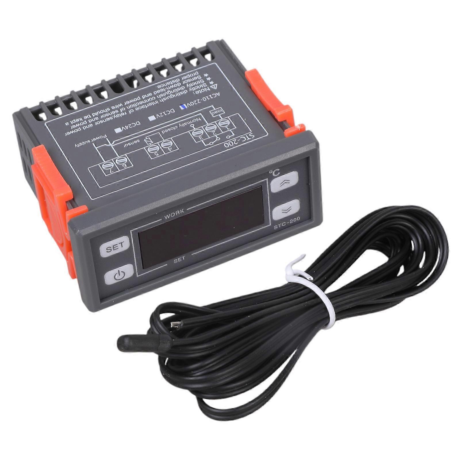 Digital Temperature Controller 220V Digital Temperature Controller Heating Cooling Centigrade Thermostat Relays Multicolor