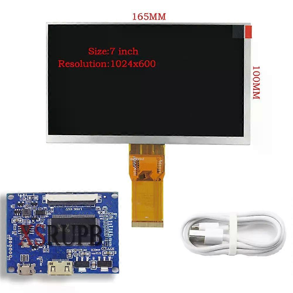 7 Inch 1024*600 Screen Display LCD Monitor Driver Control Board Mini HDMI-Compatible For Lattepanda Raspberry Pi Banana Pi PC