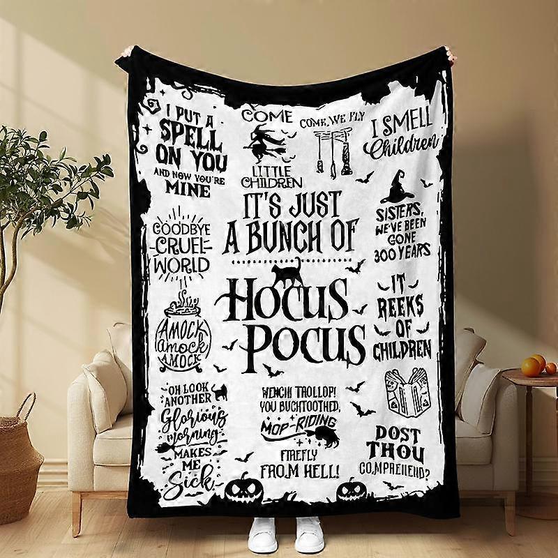 Halloween Themed Blanket, Soft Comfortable Throw Blanket, Cool Bedroom Bedding Blankets, Warm Napping Blanket for Home Office Travel