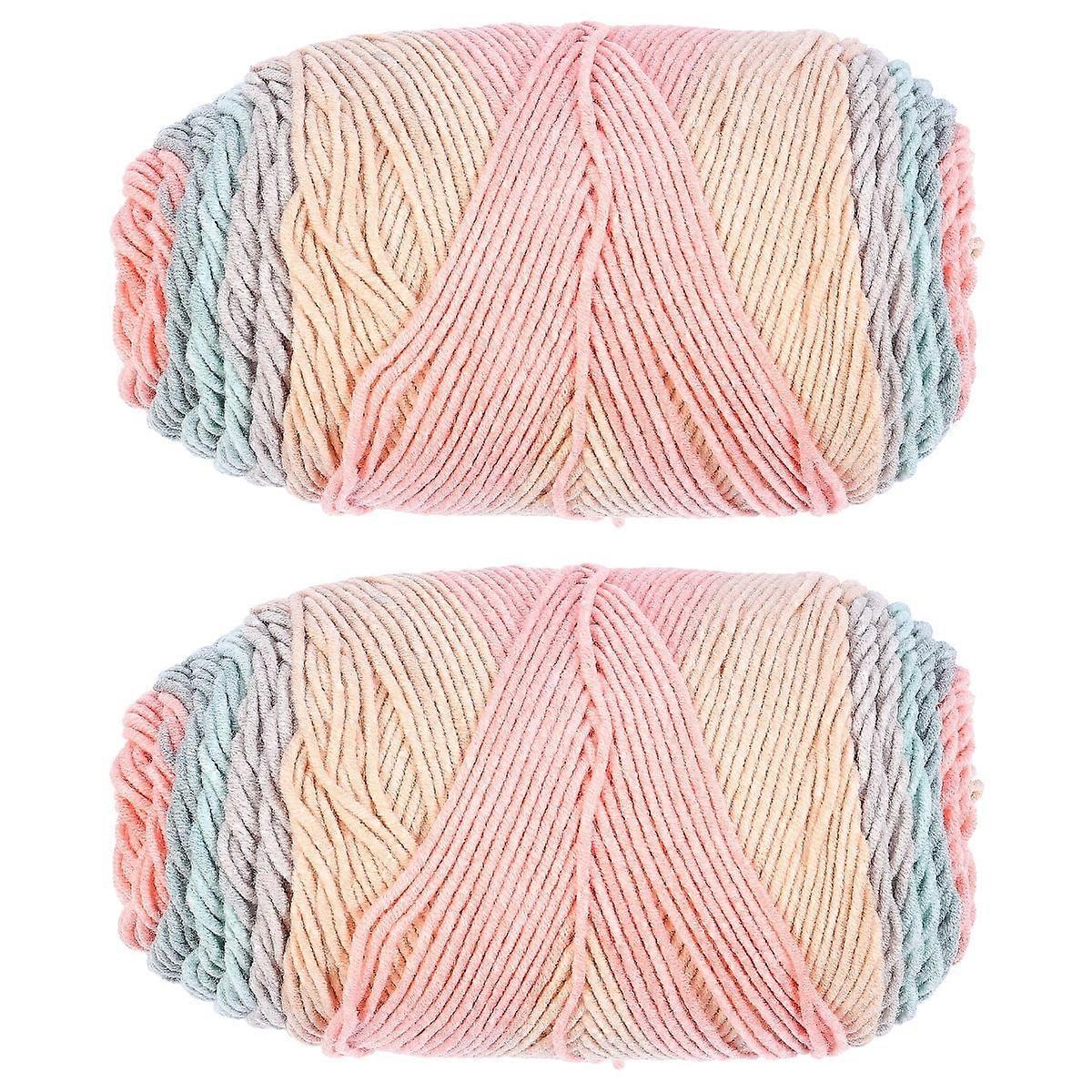 Eease 2 Rolls Knitting Cord Softer Weaving String DIY Doll Pillow Braided String