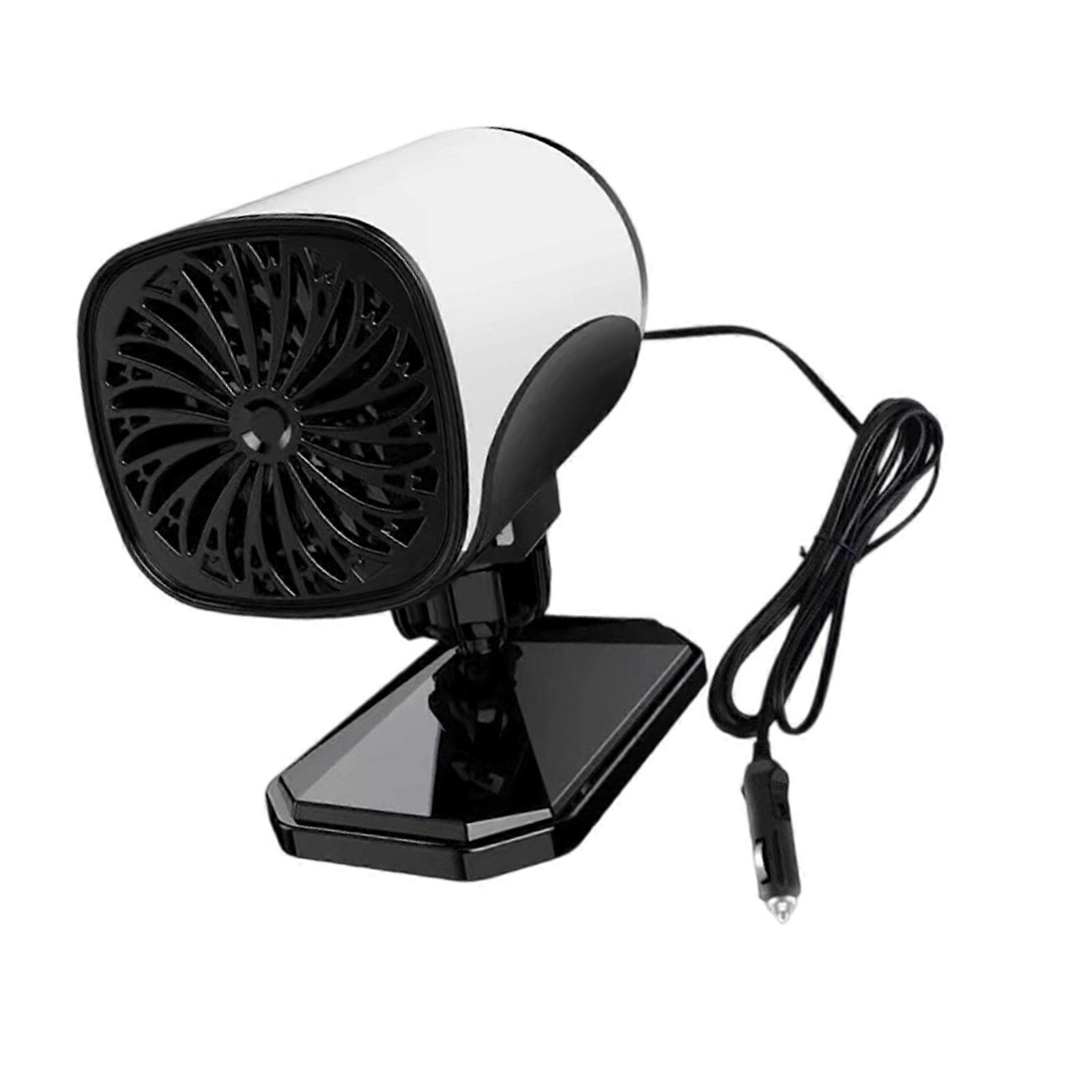 2 in 1 Windshield Defogger Heating Cooling Fan Car Heater Adhesive Demister Defroster 360 Degree Rotating Heating Dryer Multicolor