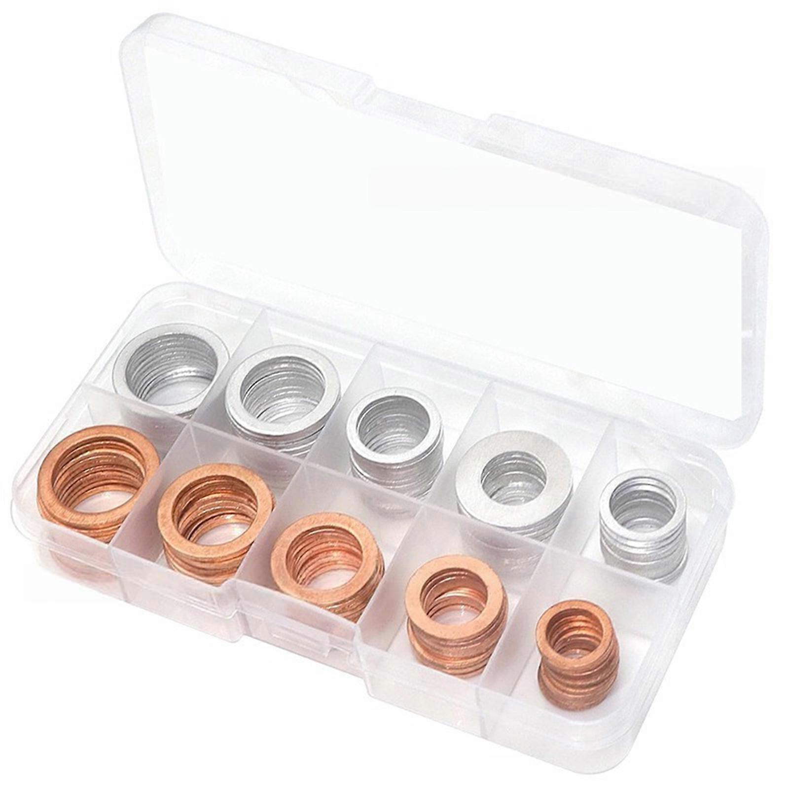 M10 to 18mm Aluminum Resistant Washers Lightweight Secure Seal Corrosion Resistant Gasket For Piping Model Making Multicolor