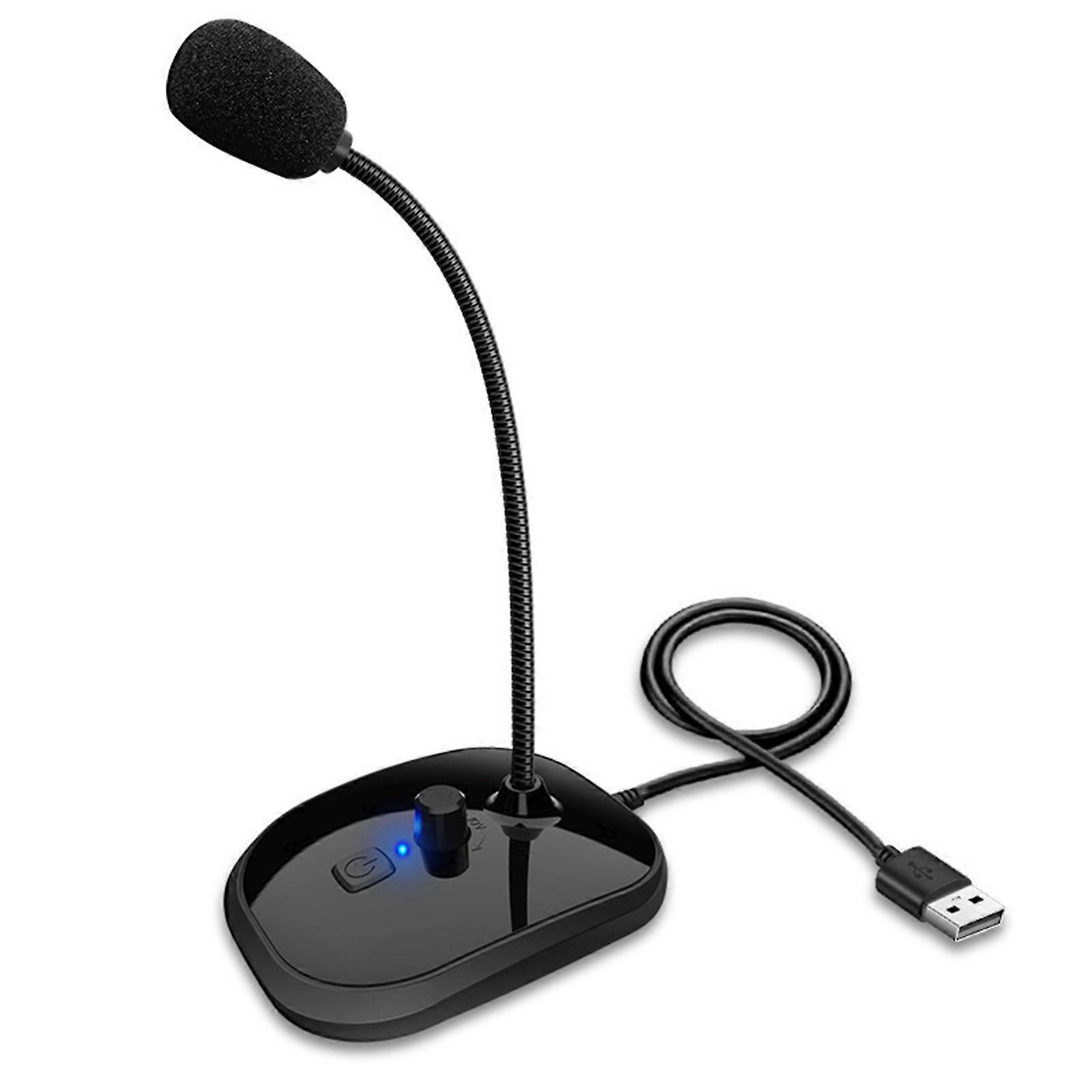 USB Professional Microphone Recording Singing Desktop Computer Games Microphone Gooseneck Capacitive Microphone Multicolor