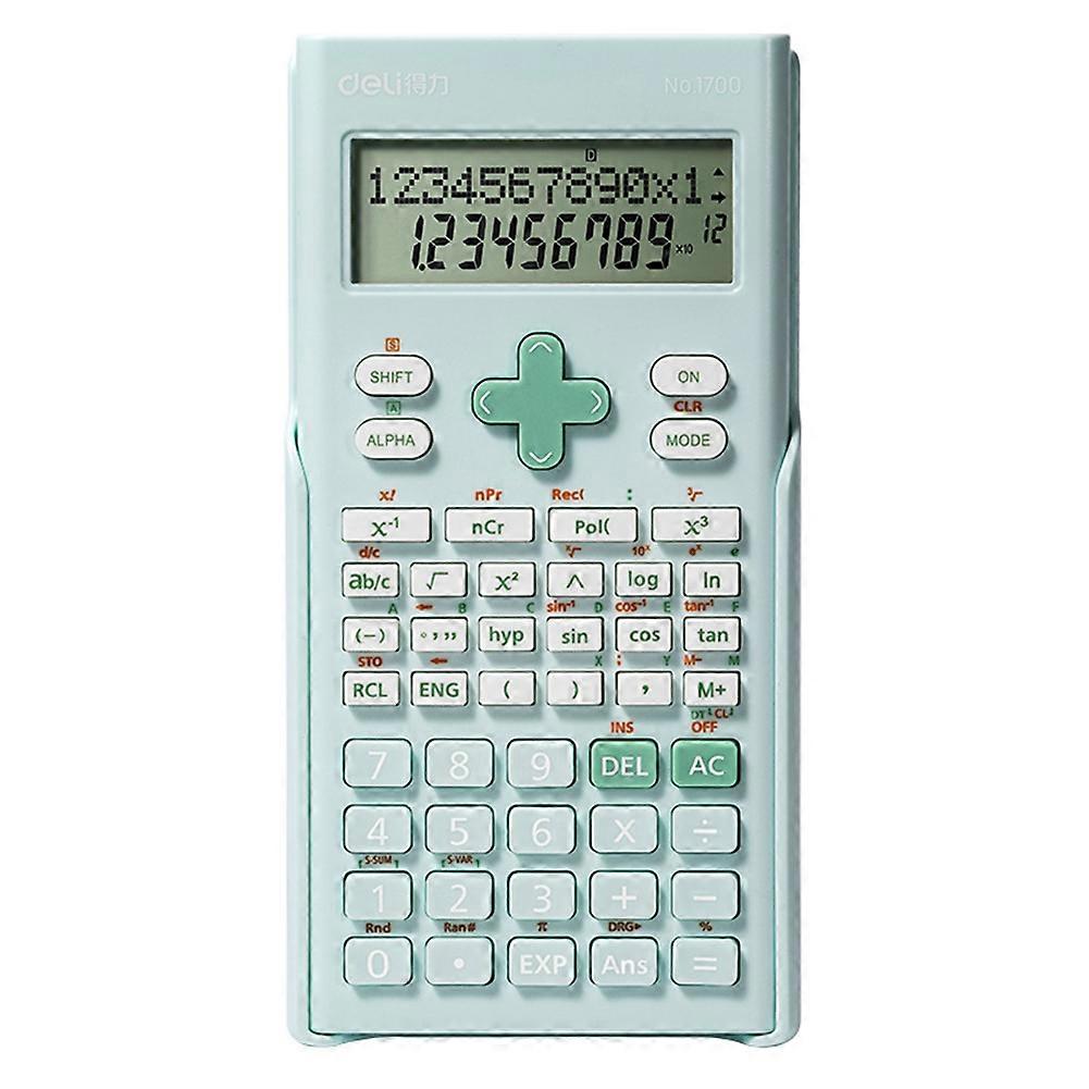 Deli 240 Functions Scientific Calculator Engineering Tool 2-Line Display 12-Digit Standard and Advanced Math Capabilities