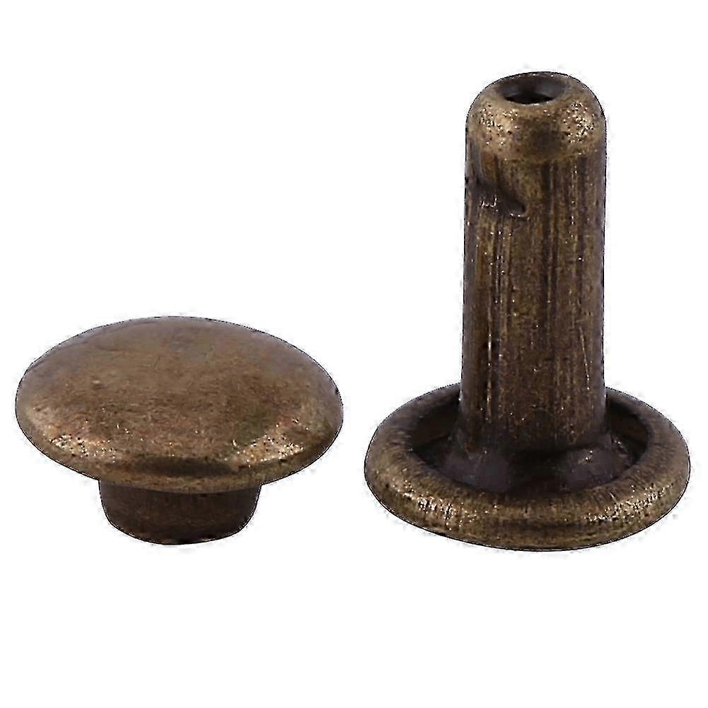 100pairs Double-Sided Rivets 6mm x 8mm Fasteners for Multiple Uses