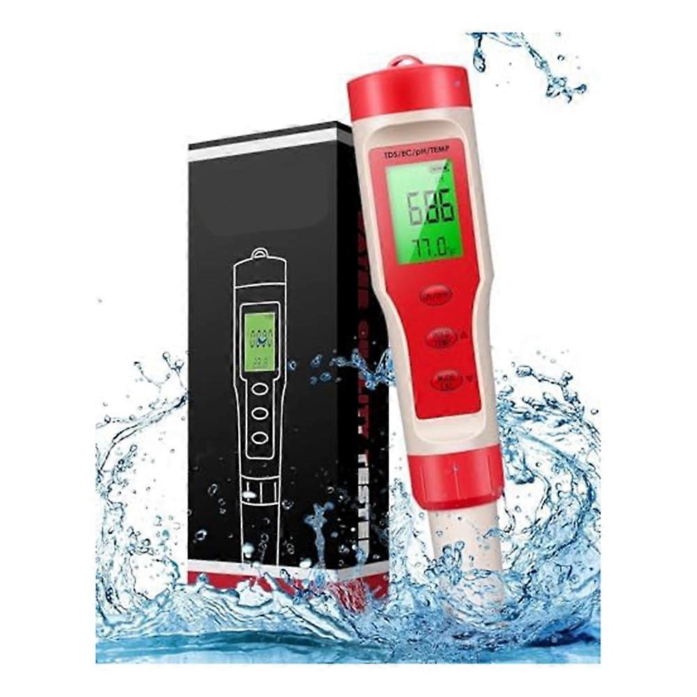4-In-1 PH Meter, PH Meter, Digital PH Tester 0.01 High Accuracy with 0-14 PH Measurement Range,for Household Drinking