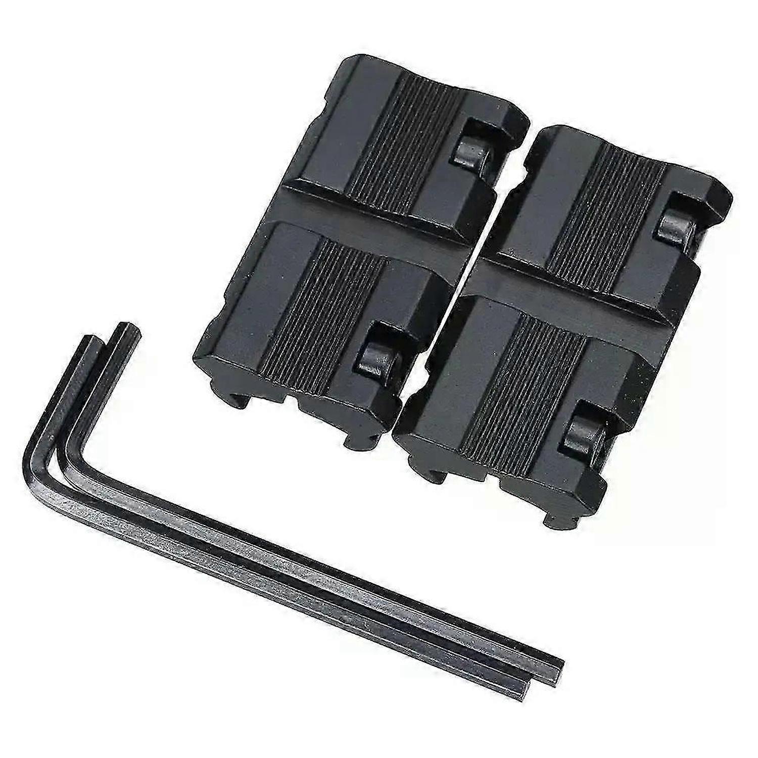 2pcs 3/8 11mm Dovetail to 7/8 20mm Flashlight Scope Mount Hunting Picatinny Weaver Rail Adapter
