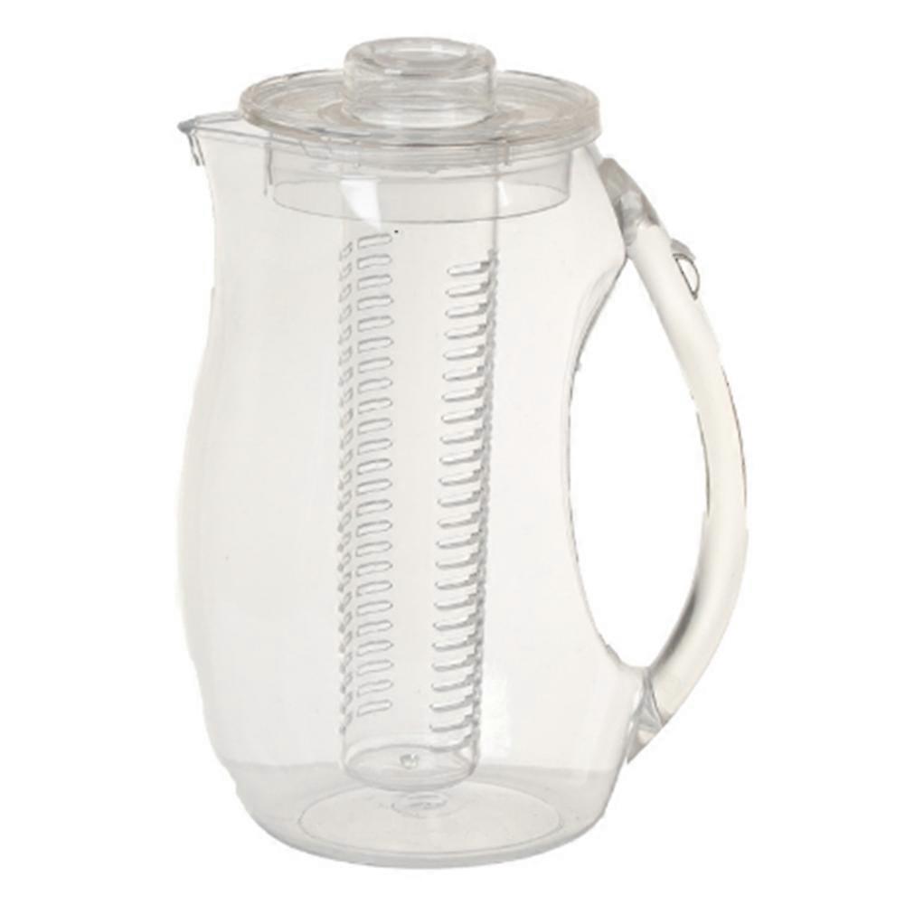 Fruit Water Pitcher 2.5L with Removable Lid and Infuser Rod,Beverage Jug for Drinks, Lemonade, Juice and Iced Tea