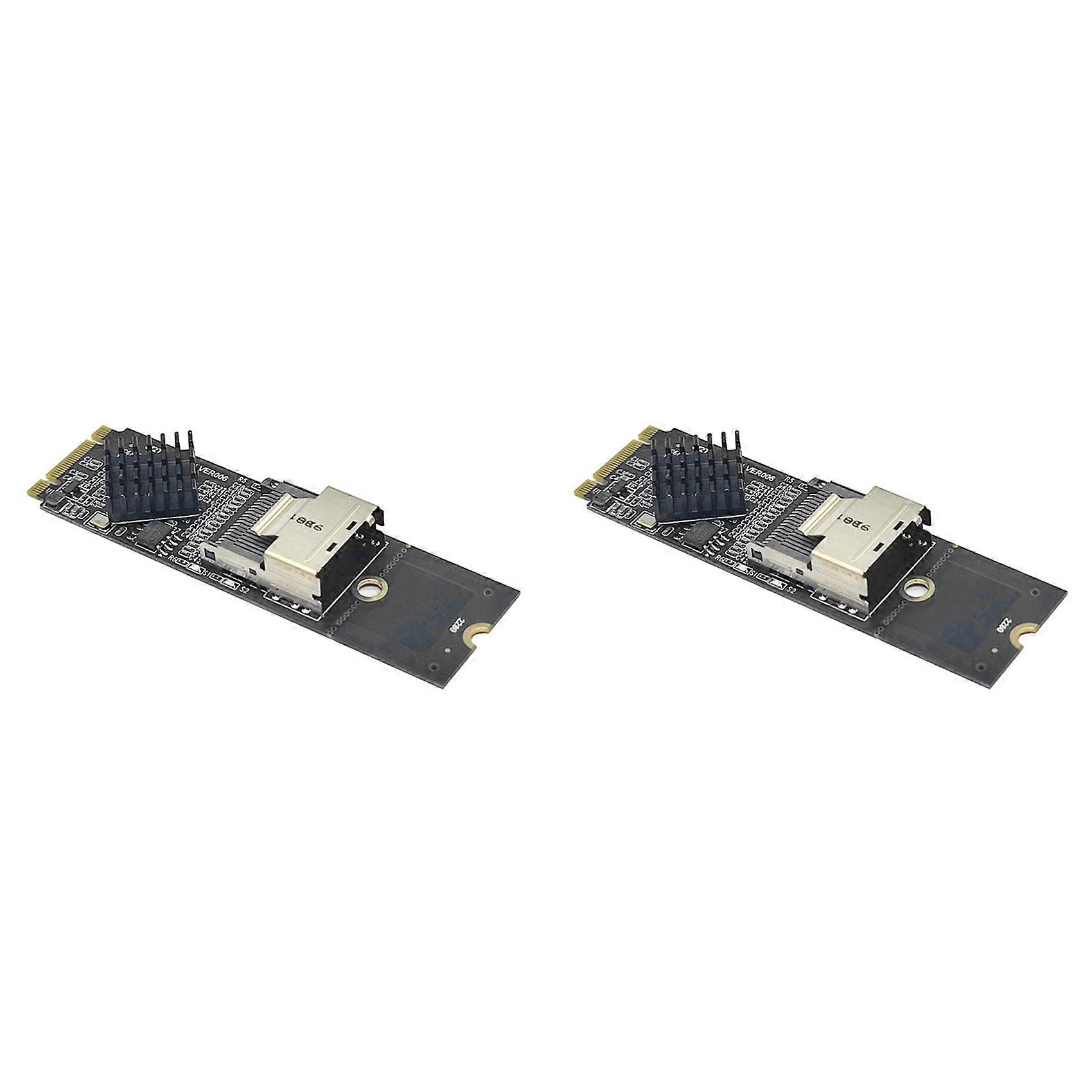 2X M.2 NVME to SFF-8087 SATA3.0 Expansion Card Mini-SAS/SATA Hard Disk Adapter Card 36PIN