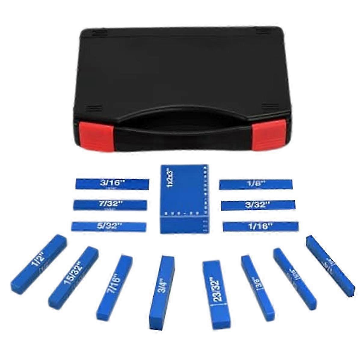 Setup Blocks Woodworking Height Gauge Set 15 Pcs of Set Up Bars, Router Table and Table Saw Accessories Blue hwy