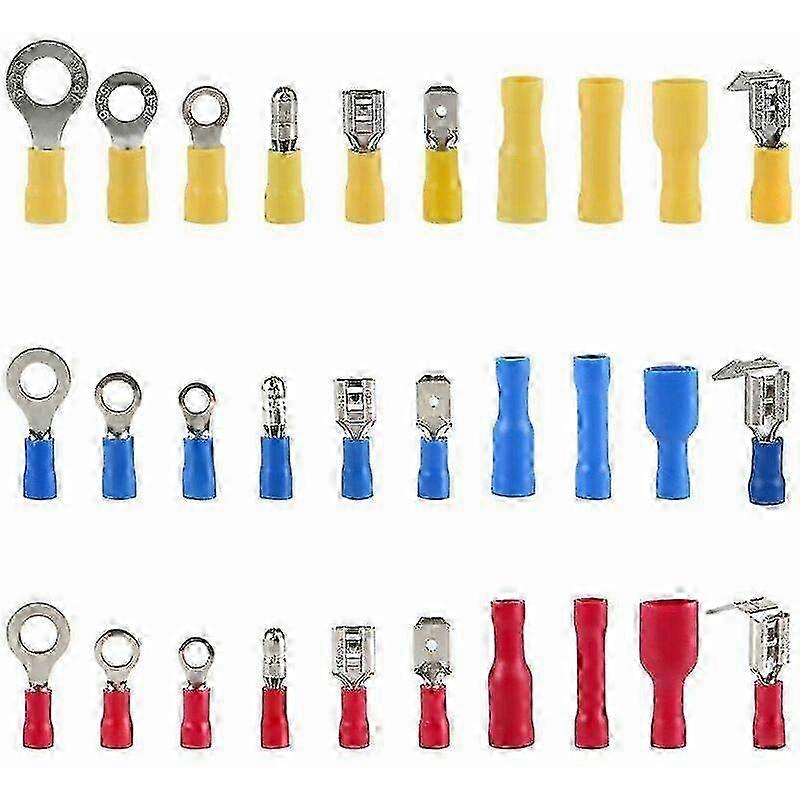 m Assortment Box of 480 Electrical Lugs Single Crimp Connectors with Storage
