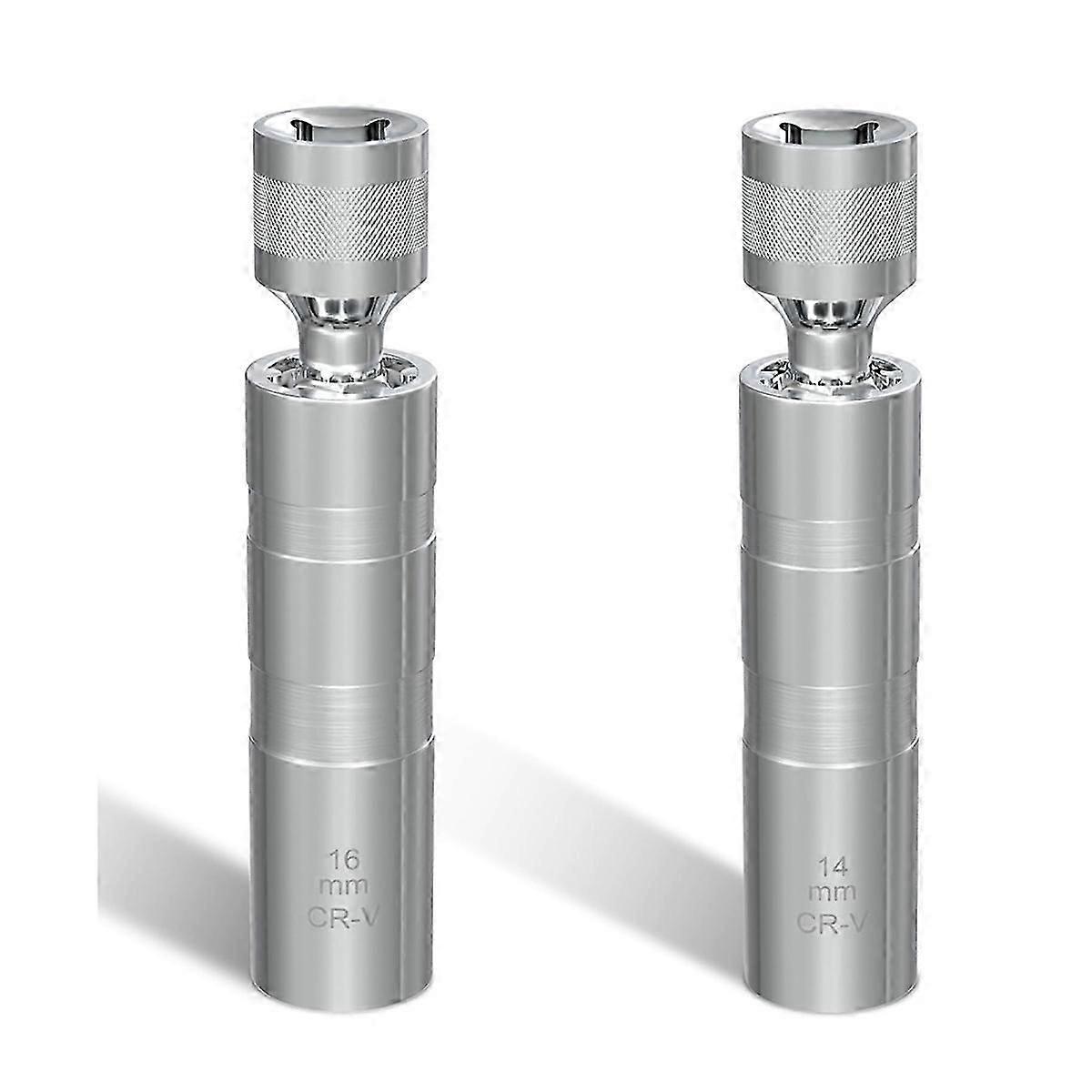 14Mm And 16Mm Spark Plug Socket Set, 12 Point, For Most Car Models