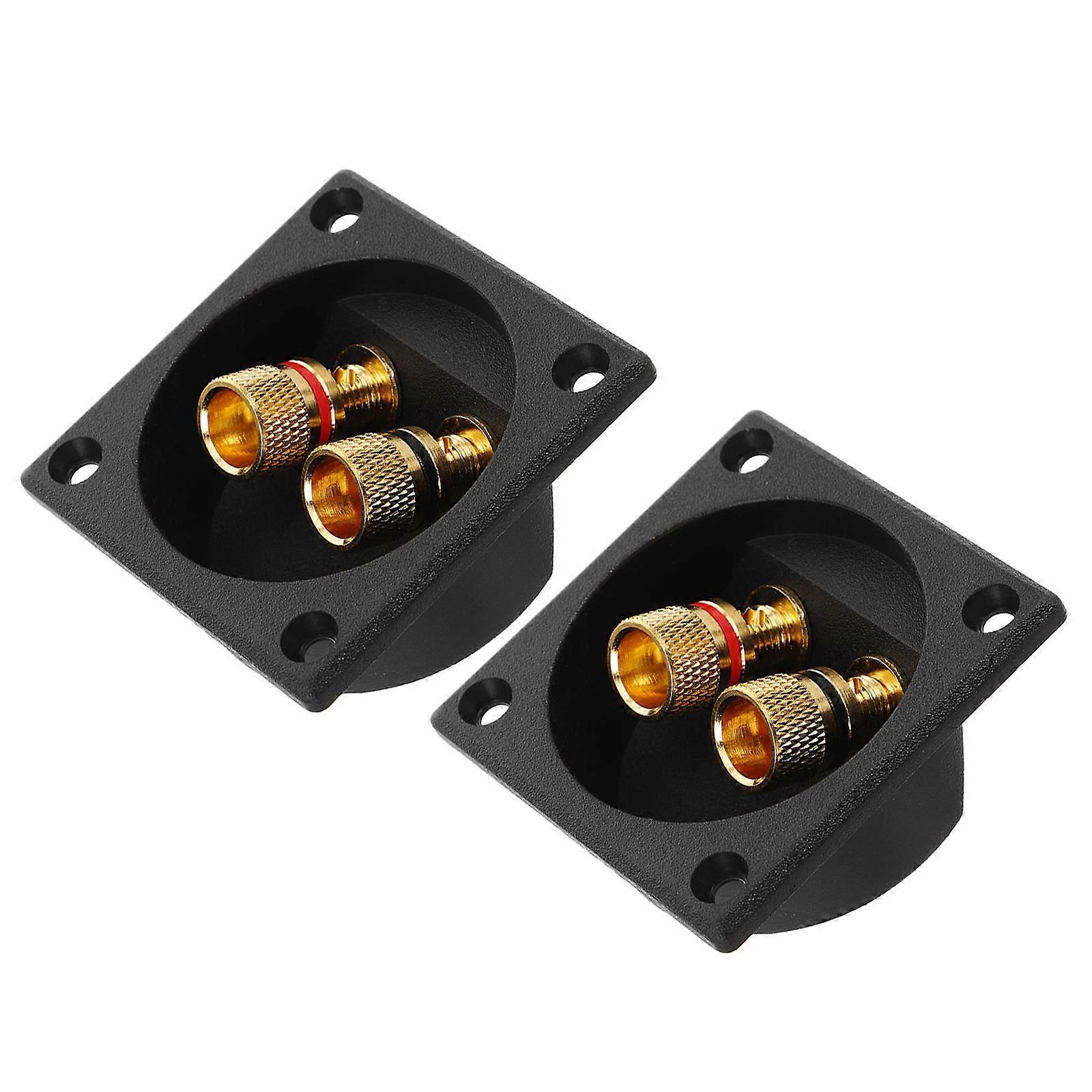 Square Subwoofer Terminal Cup Connector for Speaker Subwoofer Box Audio Enthusiasts 2Set