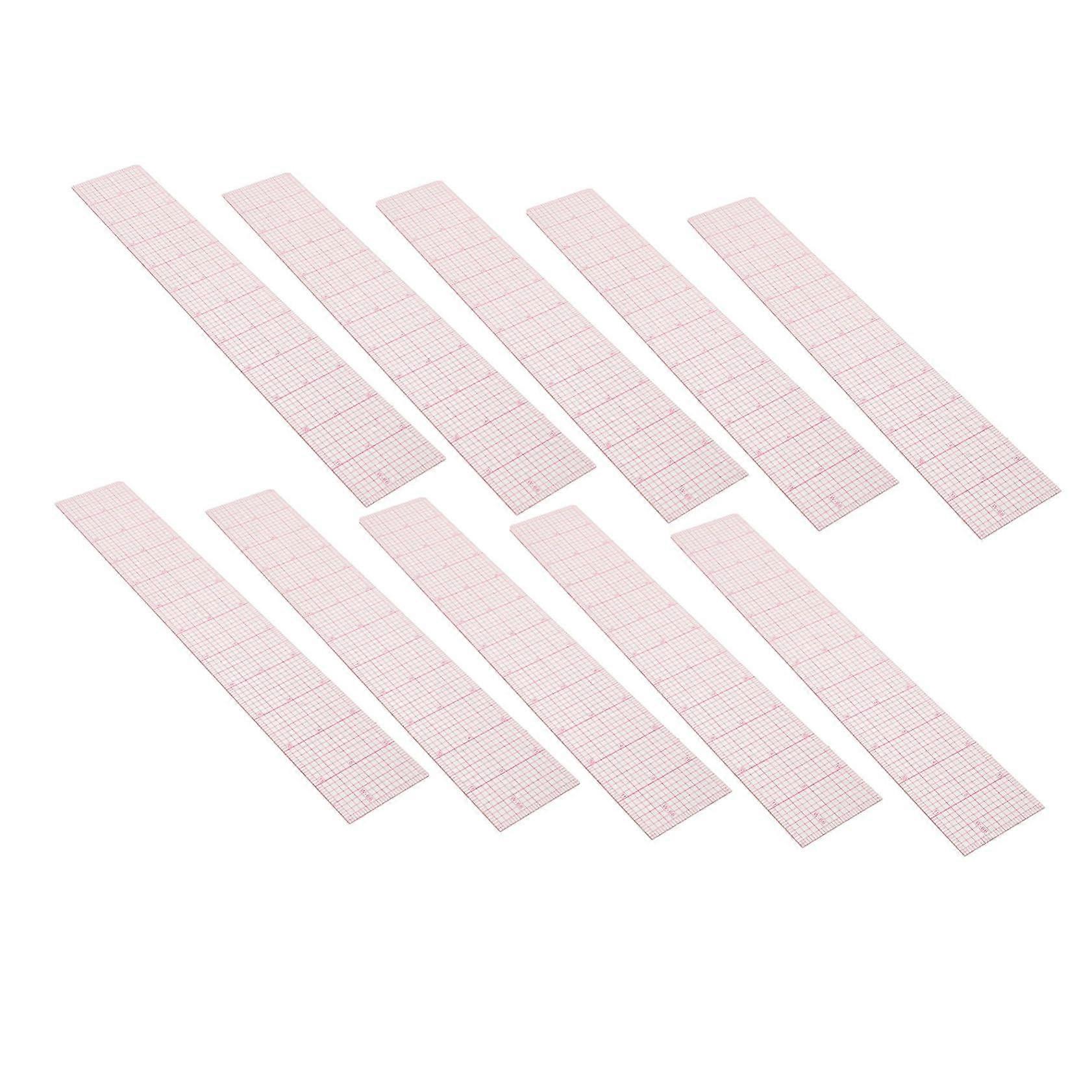 10pcs Clear Plastic Sewing Ruler Set Flexible Quilting Measuring Tools for Tailors Patchwork Needlework