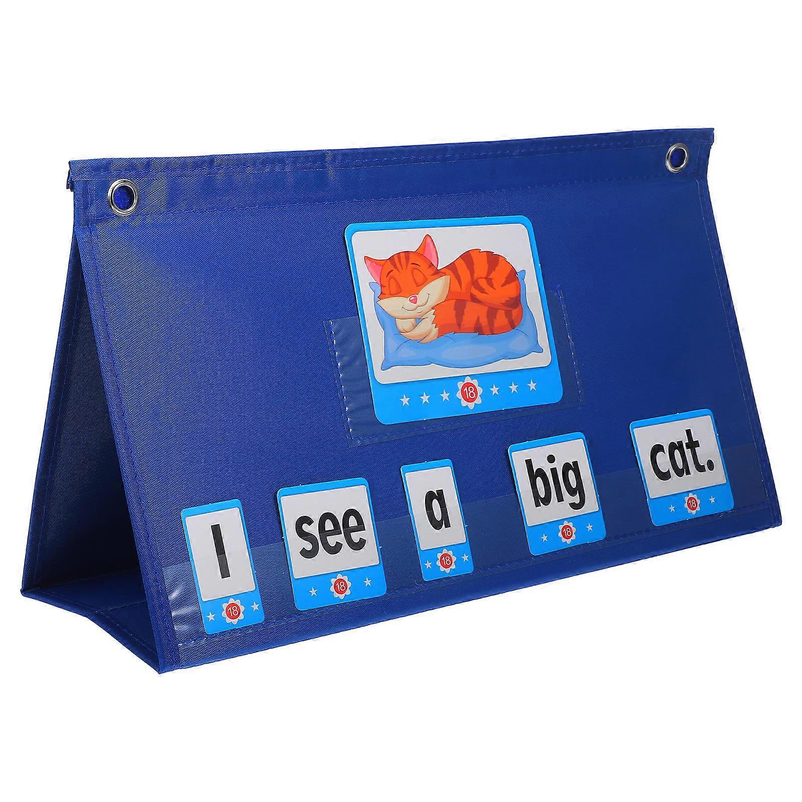 English Word Cards Pocket Chart for Classroom 1Set Versatile Storage Solution