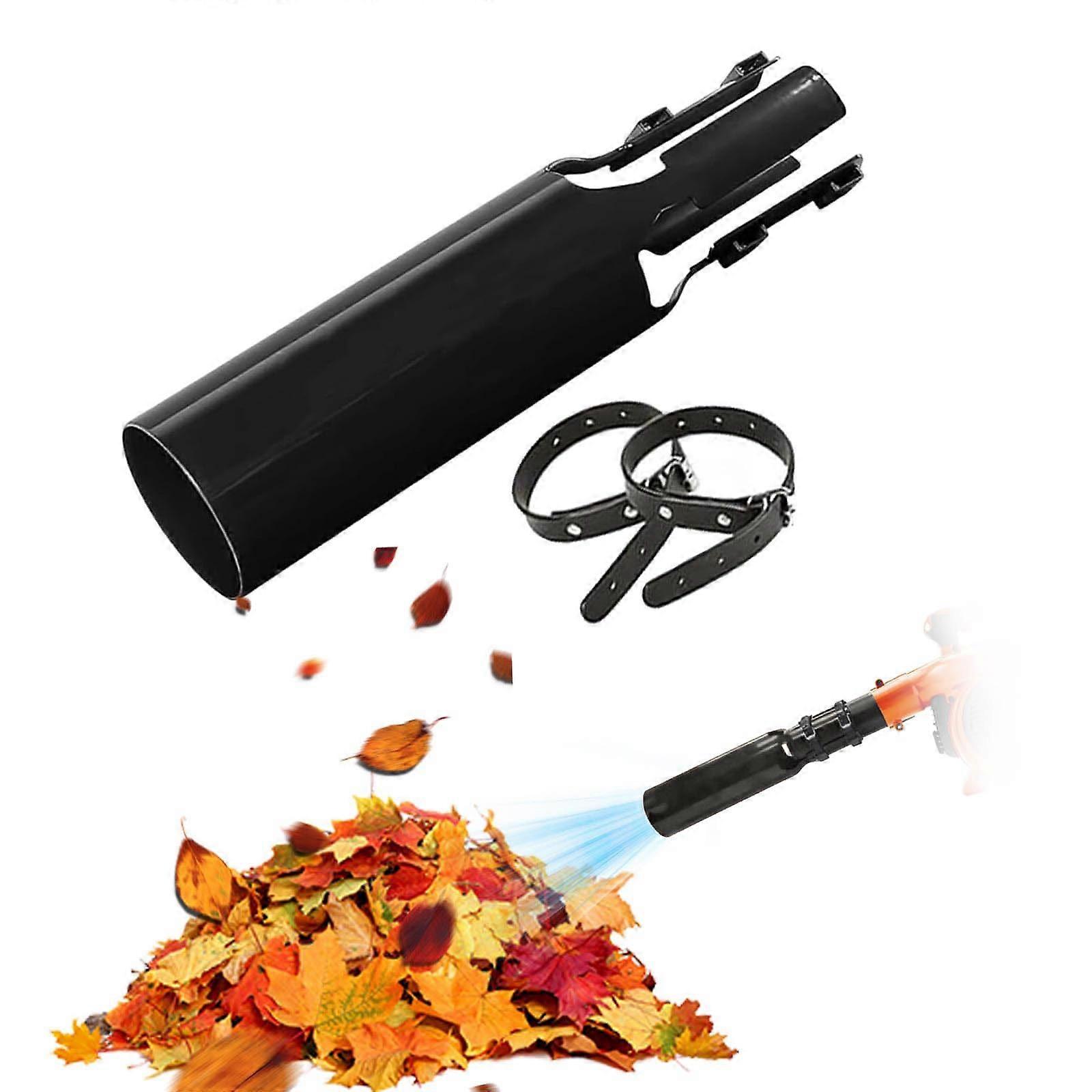 Leaf Blower Attachment Airflow Amplifier Nozzle for 2–4 Inch Tubes Double Airflow Boost Black