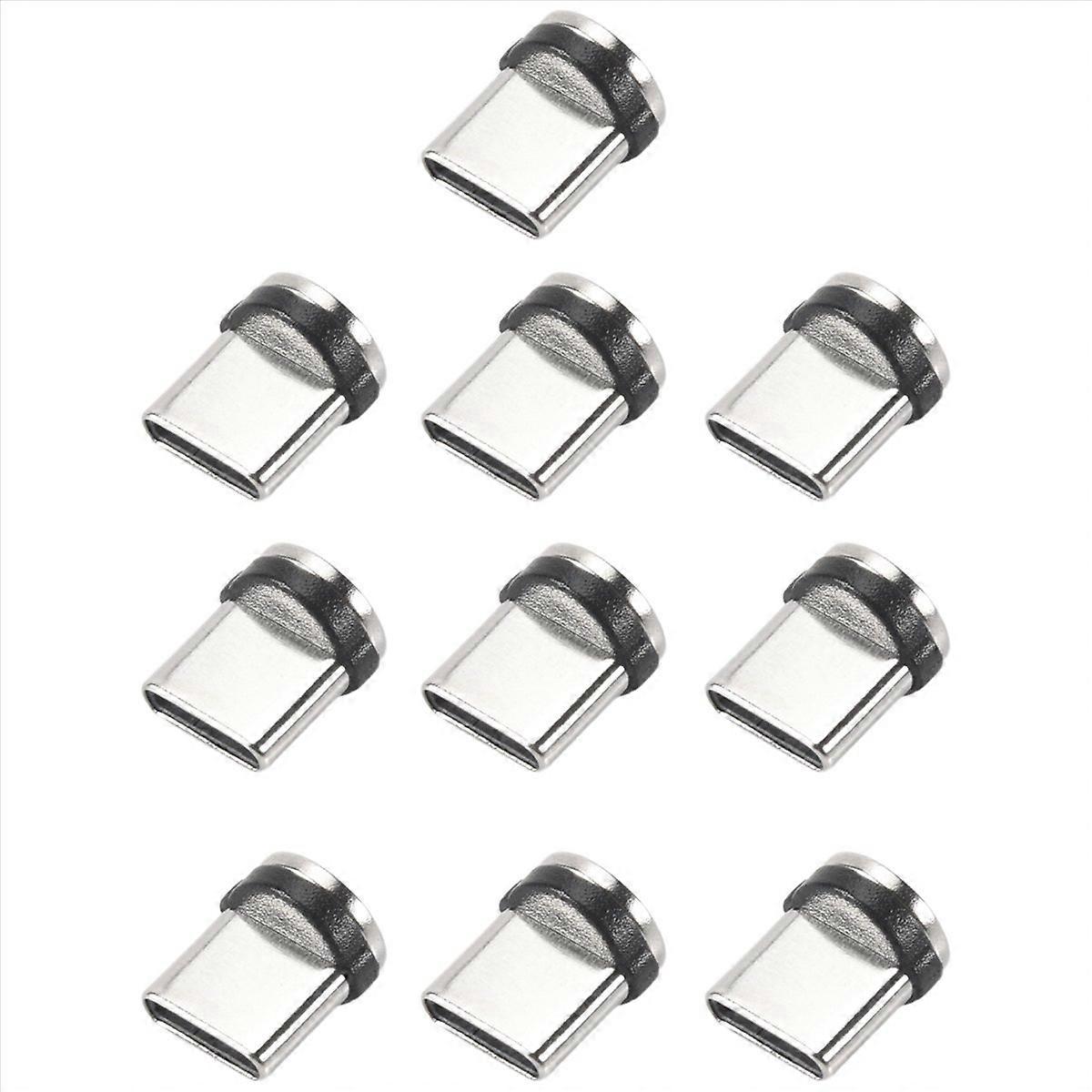 10PC Round Magnetic Cable Plug 8 Pin Type-C Plugs