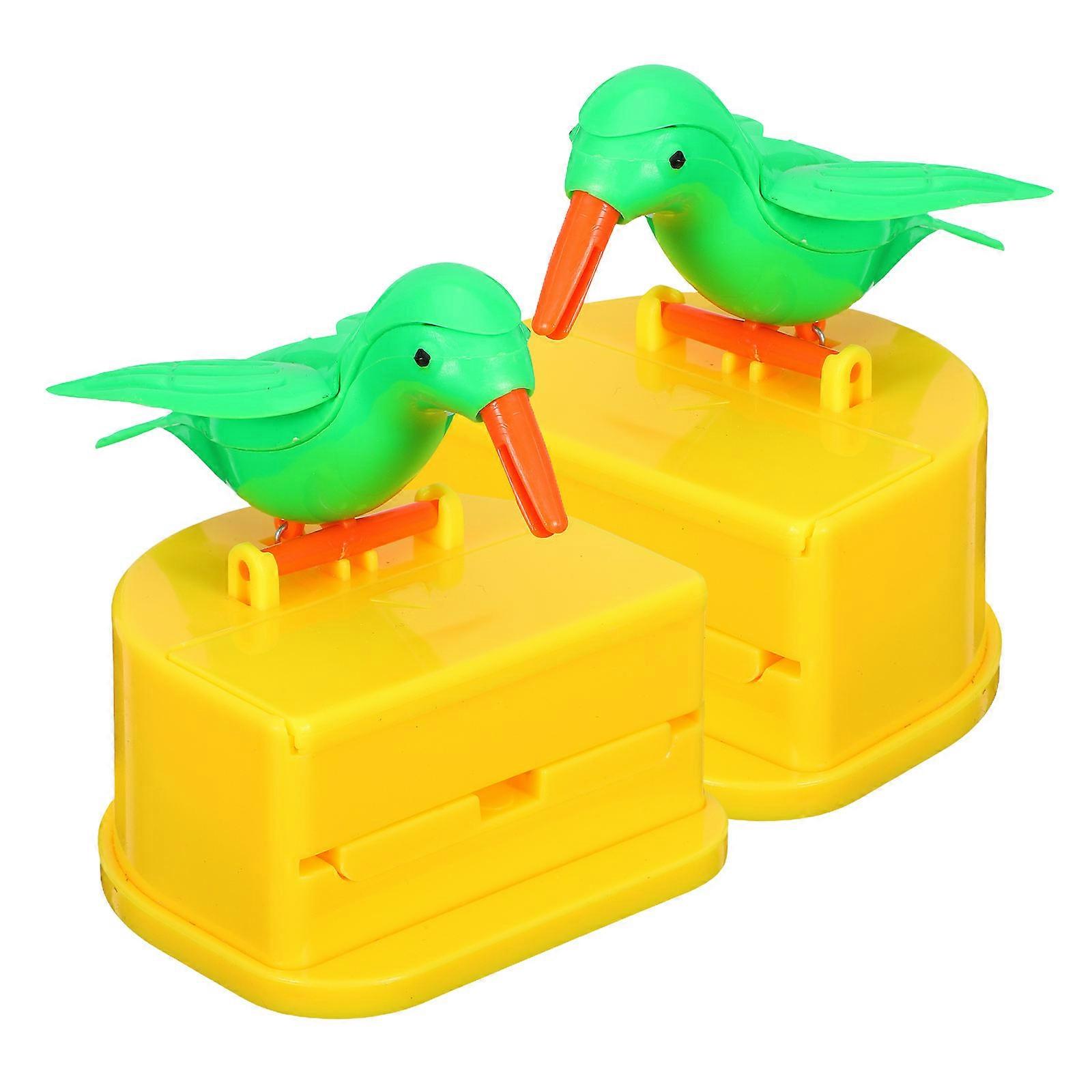 Bird Automatic Toothpick Box for Toothpick Dispensing 2Pcs Assorted Color