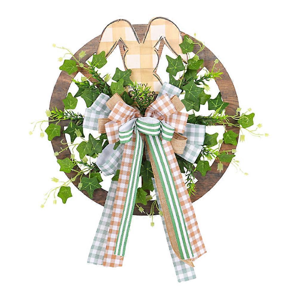 Artificial Bunny Garland Wreath for Easter Door Decoration