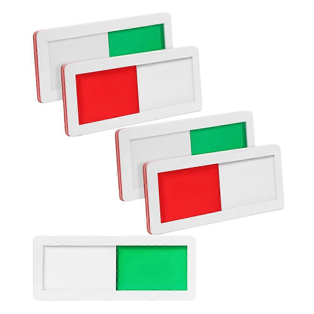 Door Sign Occupied Sliding Indicator Multi Acrylic Material 5Pcs