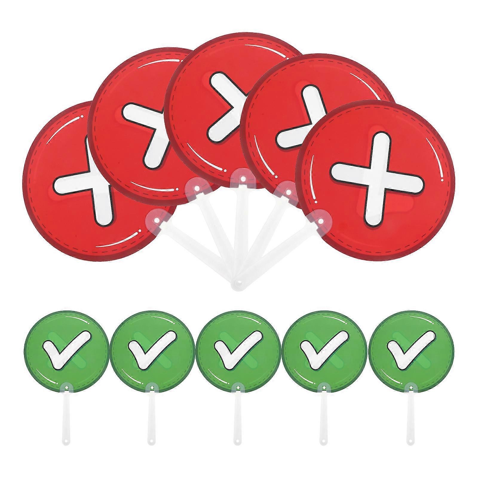 Student Feedback Tools Classroom Voting Paddles for 10Pcs Plastic Handheld Signs