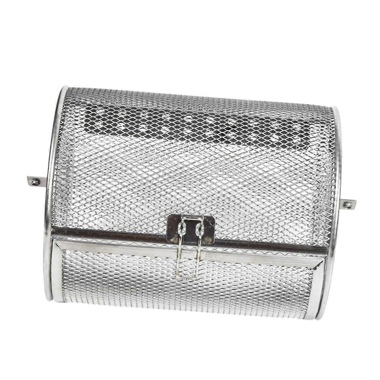 BBQ Grill Basket Stainless Steel 360° Rotating Grilling Cage for Vegetables Nuts Meat Outdoor Cooking