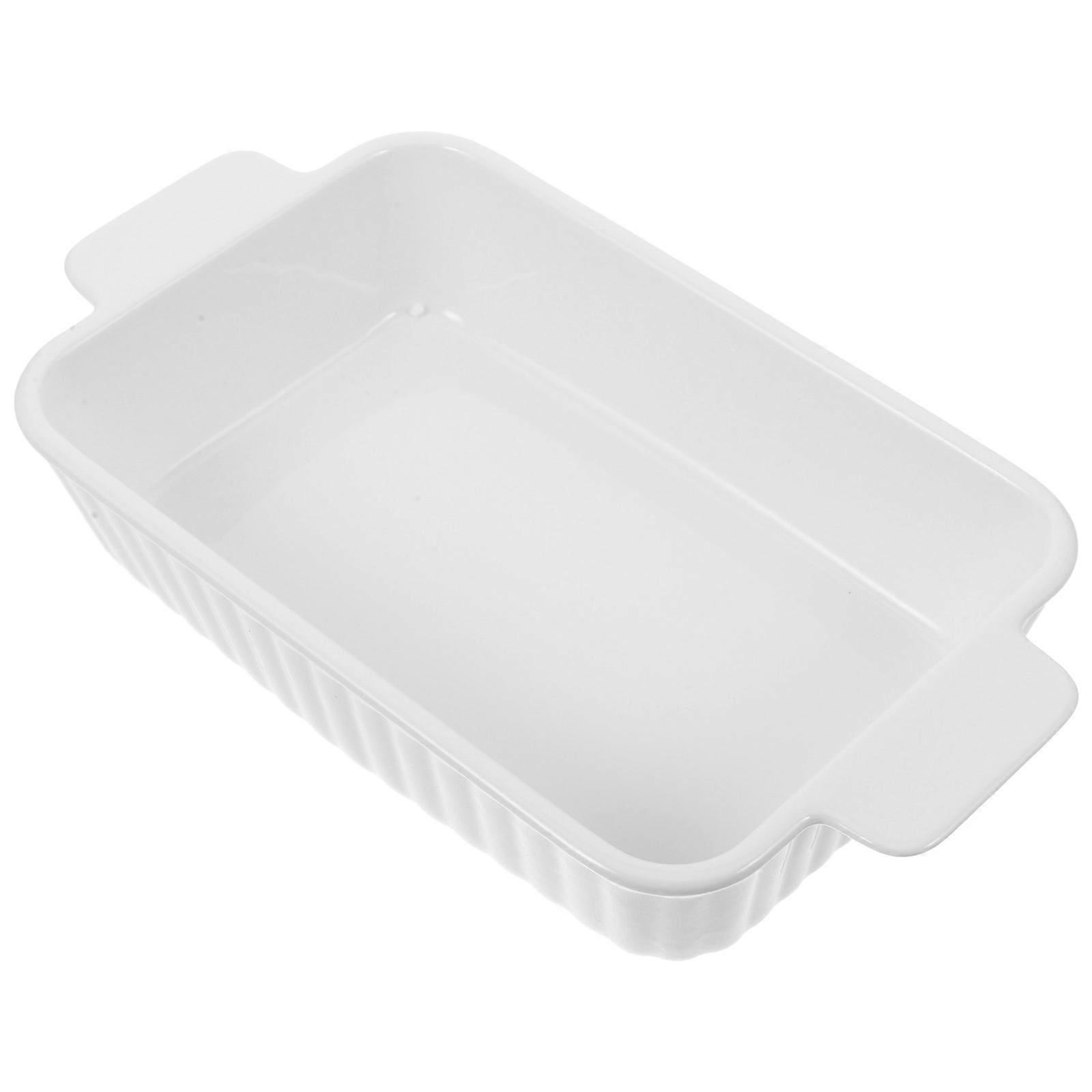 White Ceramic Baking Tray Baking Dish for Oven Use