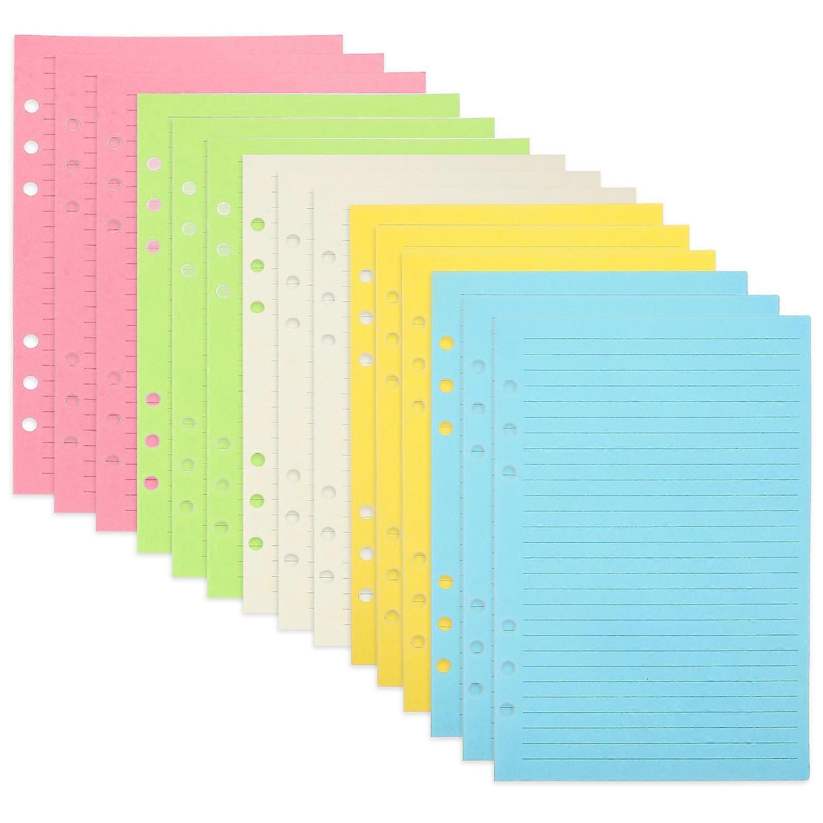 Notebook Replacement Inserts Loose Leaf Paper for Office 50 Sheets Assorted Color