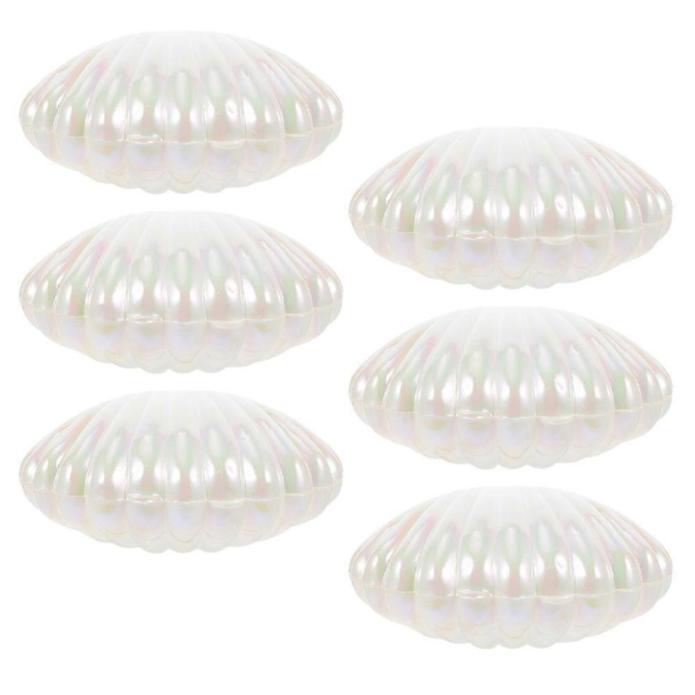 White Plastic Seashell Candy Box for Home Use 12Pcs Container Set