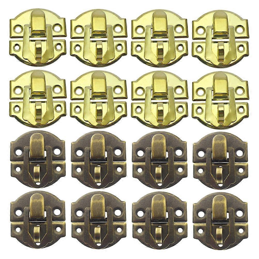 Durable Iron Hasp Buckles for Boxes with Assorted Colors and Craftsmanship 20Pcs