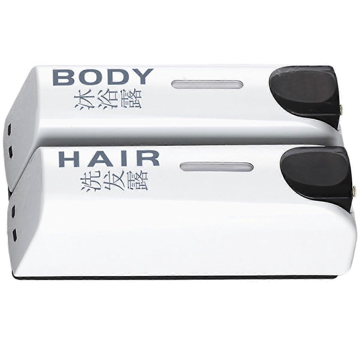 Wall Mounted Soap Dispenser with Easy OneHand Use for Shampoo and Body Wash, No Drill Bathroom Design