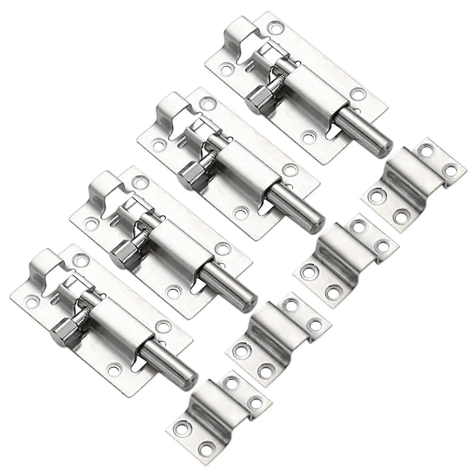 8Pcs Stainless Steel Barrel Bolt Door Lock with Visual Indicator and Child Safety for Home