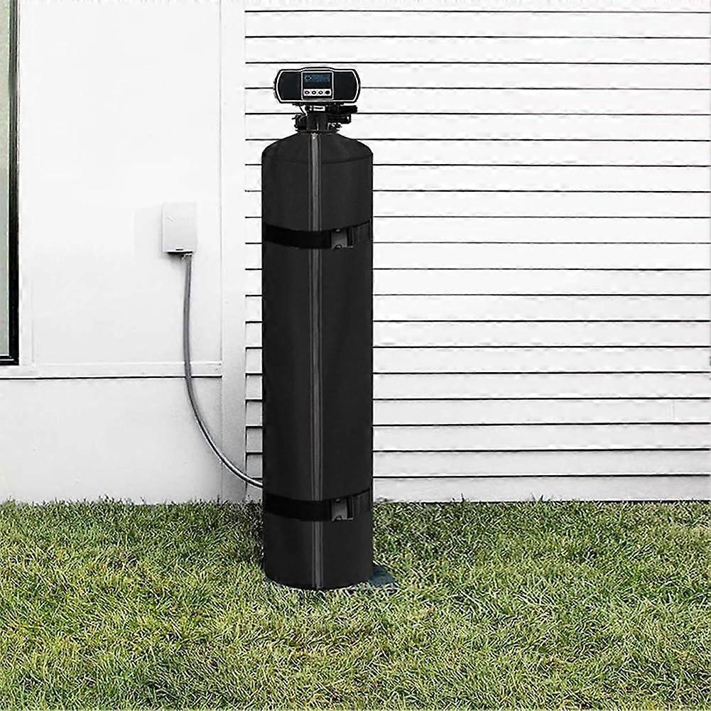 Insulated Weatherproof Water Softener Tank Cover 9x48 with Moisture Protection and Secure Buckles